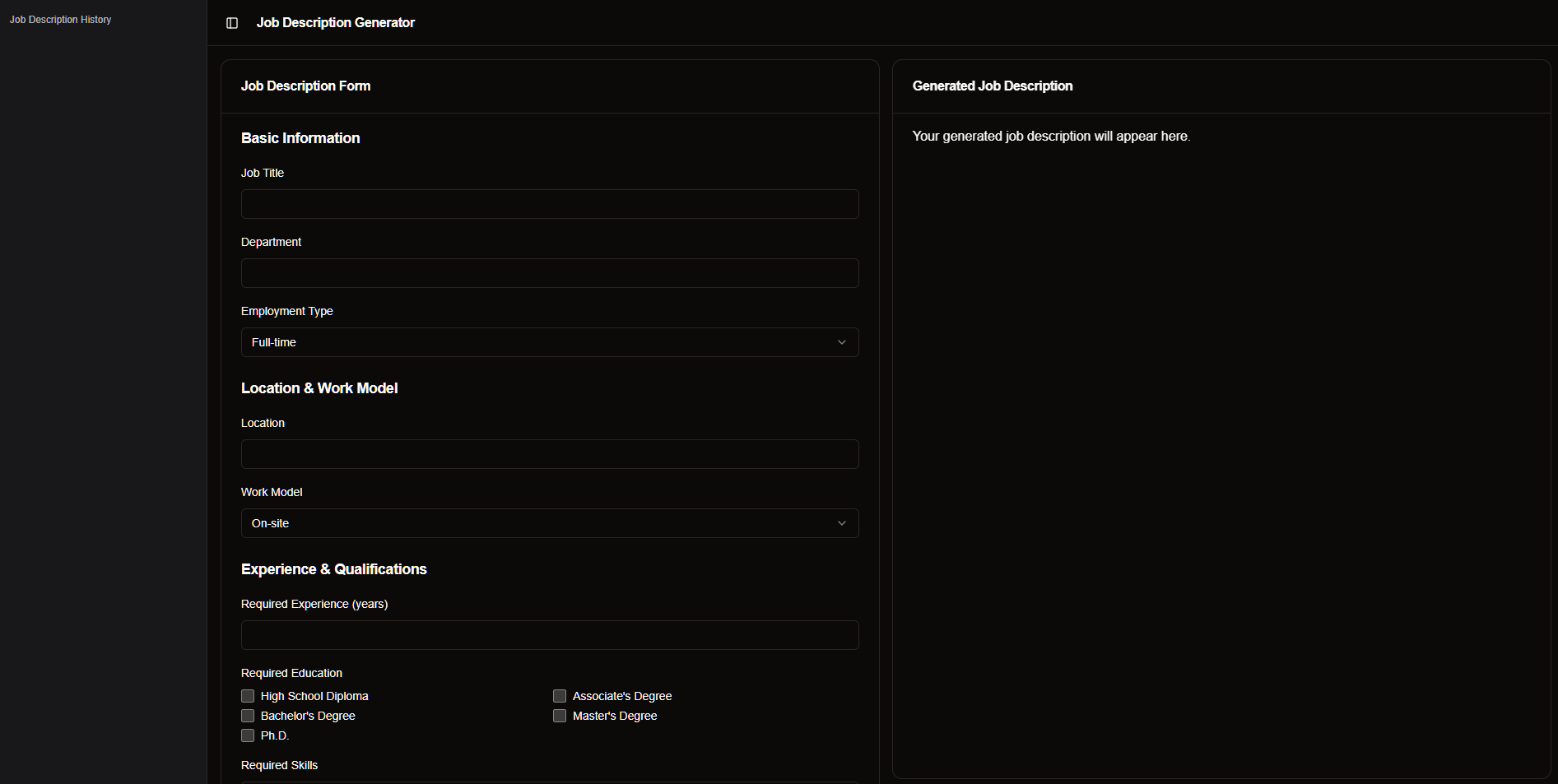 AI Job Description Generator